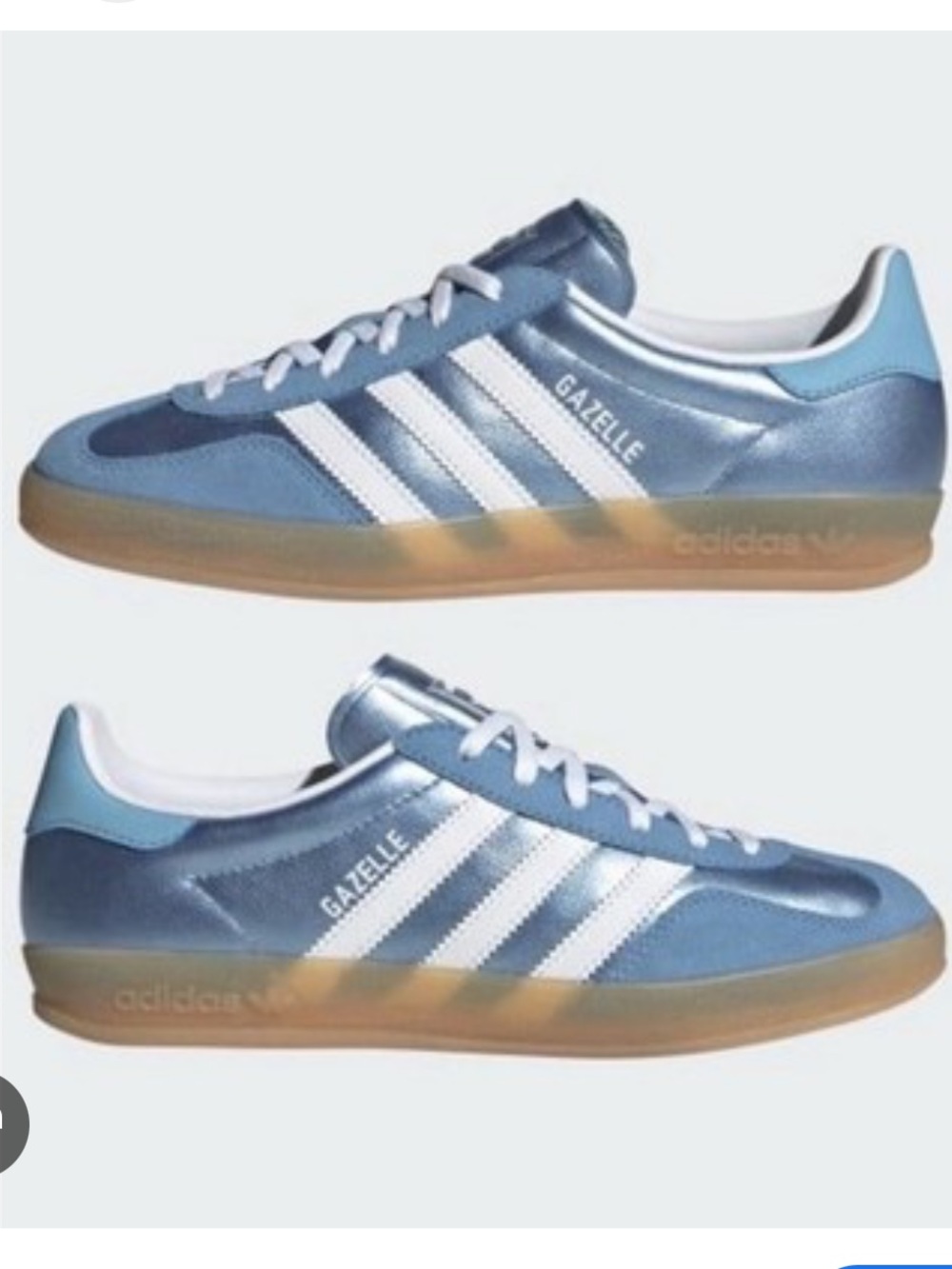 adidas Gazelle Indoor Women’s Sneakers - Metallic Blue & White